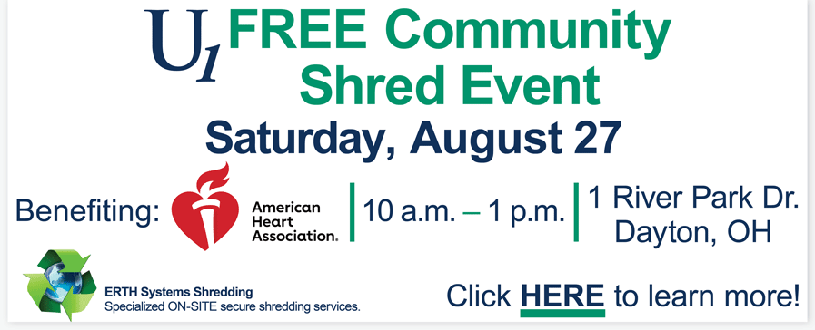 U1's Free Shred Event August 27, 2022