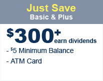 Basic savings account with $5 minimum balance. 