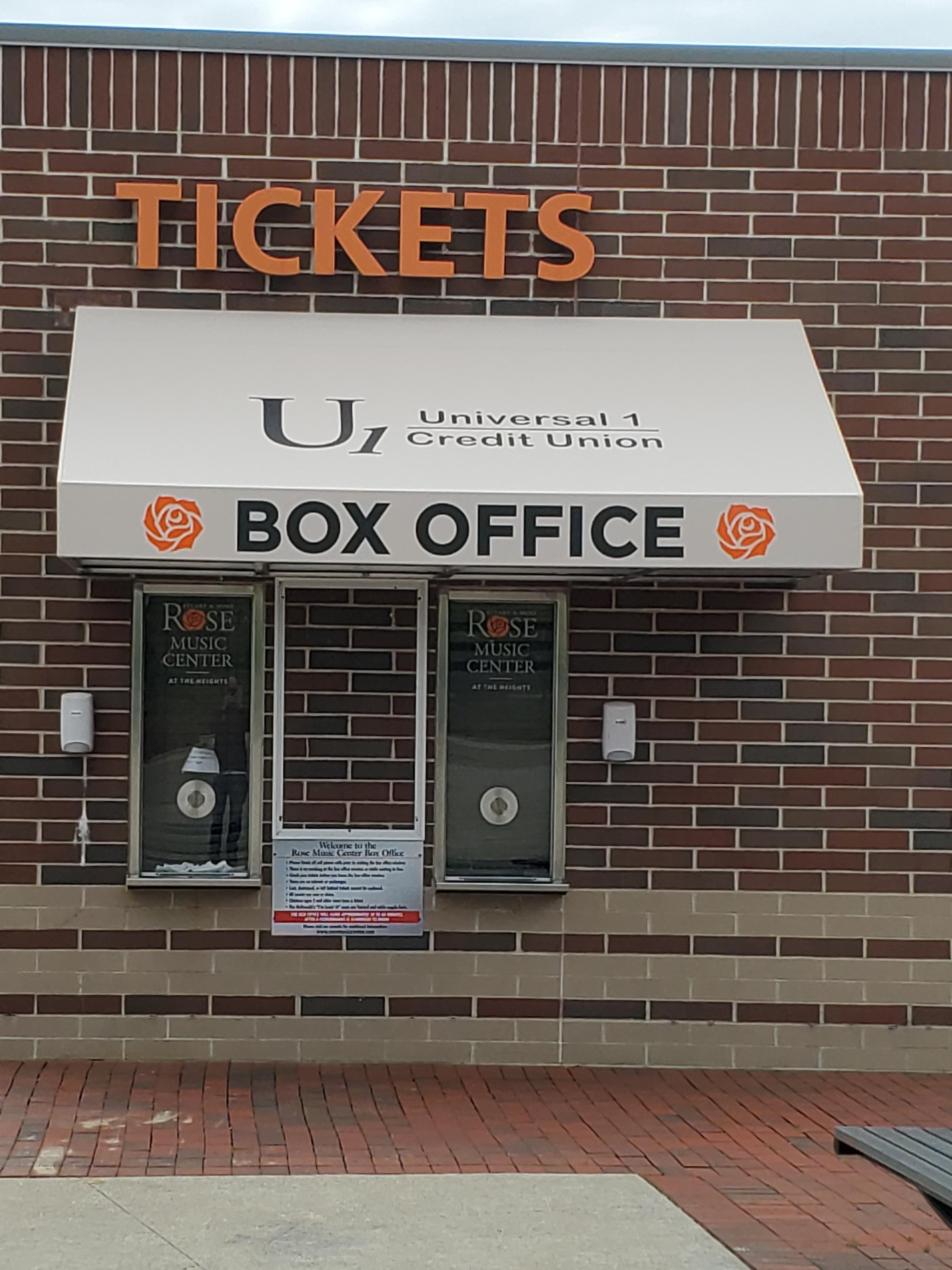 U1 Box Office at the Rose Music Center