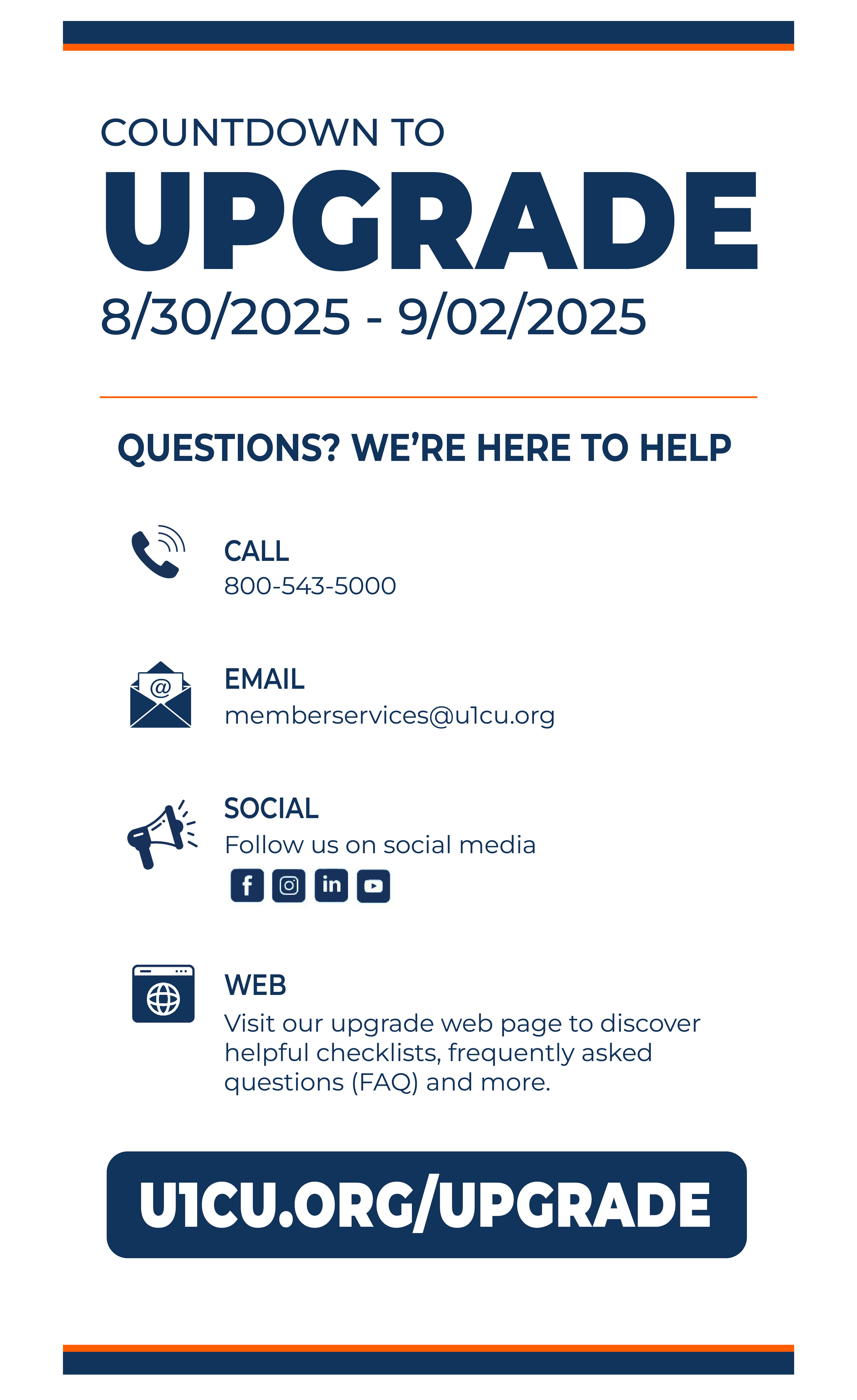 Countdown to Upgrade: 8/30/2025 - 9/02/2025