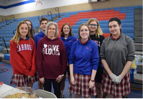 Carroll HS Unity Blood Drive volunteers