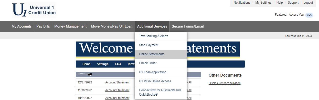 How to view eStatements